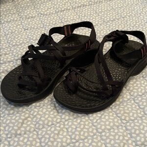 Women's Black Chaco Strappy Sandals